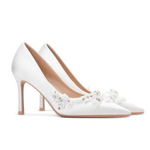 2024 produttori all'ingrosso di forniture transfrontaliere nuove <span class=keywords><strong>scarpe</strong></span> tacco alto da donna tacco a spillo bianco luce di lusso - Product Image 5