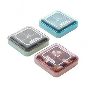 Boîte à médicaments de voyage en plastique sans BPA avec logo personnalisé, cadeau promotionnel, design classique multifonctionnel, étui à pilules portable - Product Image 5