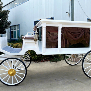 Cercueil funéraire blanc, vente directe d'usine, cercueil funéraire élégant et classique XCEGO, charrette funéraire, cercueil funéraire tiré par des chevaux - Product Image 1