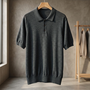 Camisetas Casuales de Manga Corta Estampadas de Algodón/Poliéster con Botones, Logotipo y Patrón, Talla Grande, para Golf - Product Image 3