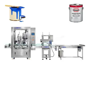 China Automatic Four Head For Canned Cosmetics Sanitizer Paint Filling Capping Machine
