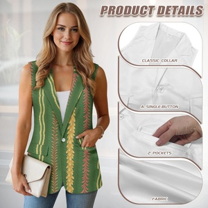 <span class=keywords><strong>Gilet</strong></span> da <span class=keywords><strong>donna</strong></span> Versatile hawaiana collezione Aloha Blazer <span class=keywords><strong>verde</strong></span> Puakenikeni con stampa personalizzata <span class=keywords><strong>gilet</strong></span> ampio da <span class=keywords><strong>donna</strong></span> con tasca - Product Image 5