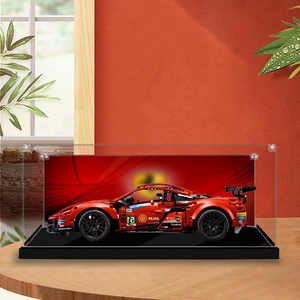 Vitrina acrílica para <span class=keywords><strong>LEGO</strong></span> 42143 para <span class=keywords><strong>Ferrari</strong></span> Daytona SP3 modelo coche carreras figura polvo cubierta almacenamiento hogar decorativo - Product Image 2