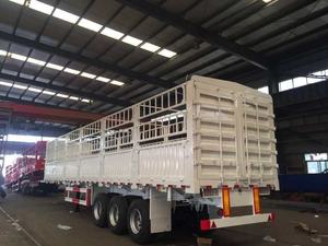 Semirremolque de plataforma con vallas para transporte de ganado, de 100 toneladas, 3 ejes y 12 ruedas, de alta resistencia, fabricado en China. - Product Image 4