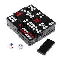 Jeu de jetons de dominos noirs, jeu de dominos traditionnels chinois Pai ango, jeu de fête de famille