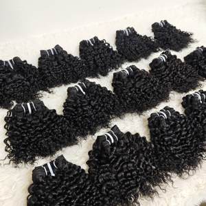 Letsfly 40 pièces de mèches brésiliennes vierges 9A bouclées crépues, extensions de cheveux 100% naturels, vente en gros, 12 pouces - Product Image 2