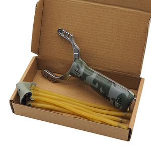 Lance-pierre de chasse au loup camouflage en alliage de zinc à grain de bois, durable, pour adulte - Product Image 3