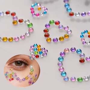 Adesivo Diamante per Viso 5D, Strass Colorati, Tatuaggio Temporaneo a Forma di Cuore, Adesivi per Occhi, Festival, Unghie, Corpo, Trucco, Gioielli Fai-da-Te - Product Image 5