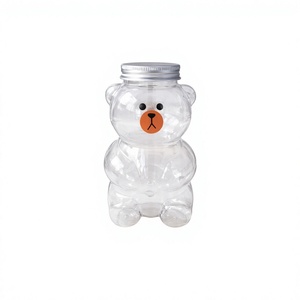 High Quality 500ml <b>Bear</b>-Shaped PET <b>Bottle</b> with Screw Cap for Milk Tea Direct From Vietnam Factory - Product Image 1