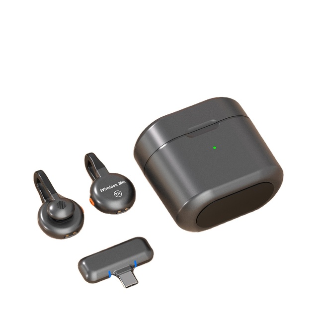 New Omni-directional 2.4G Wireless Lavalier Microphone C Lightweight Design Long Battery Life Invisible Clip-on Mic for TikTok
