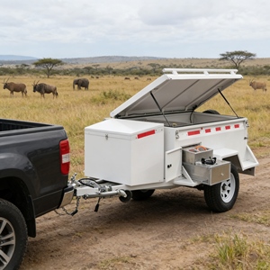 Nuevo Diseño de Mini Remolque de Viaje Compacto, Mini Remolque de Campamento Aerodinámico en Forma de Lágrima para Campamentos Individuales y Viajes de Aventura Individuales - Product Image 3