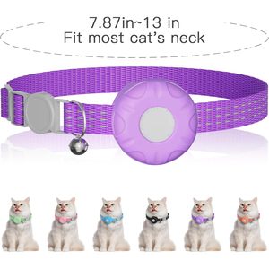 Collier en nylon violet pour chat avec suivi en temps réel par Bluetooth, compatible avec l'application Apple Find My (iOS uniquement) - Product Image 5