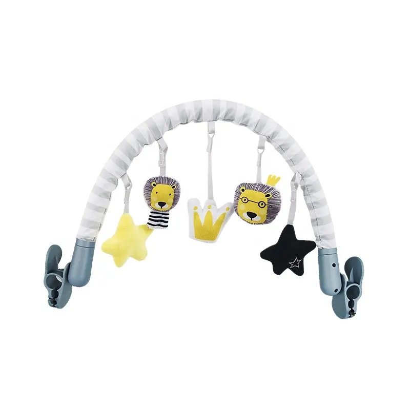 Cheap Cute Plush Hanging Toy Baby Crib Bedside Clip Play Arch Stuffed With Sound Sheep Plush Toys Bed Bell Mobile For Baby