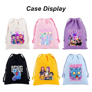 工場卸売 無地ダストバッグ ロゴ印刷付き 旅行用携帯 コットン巾着バッグ 再利用可能収納バッグ - Product Image 5