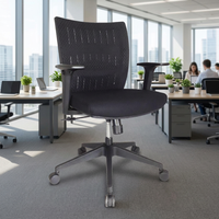 Silla de Oficina Ejecutiva Moderna con Respaldo Alto, Giratoria, Transpirable, de Malla, Ajustable, Resistente y Cómoda para el Hogar, Taller o Videojuegos
