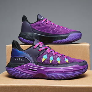 Zapatillas de baloncesto para guardias masculinos en juego real, zapatillas deportivas transpirables estilo juvenil para mujer con tacón bajo para competición - Product Image 1