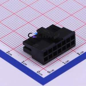 P3025-2*7-BK Housing (Wire-to-Board / Wire-to-Wire) P=3mm Connector ( Jack Structure: 2x7P )( Pitch: 3mm )( Row Spacing: 3mm ) - Product Image 1