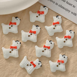 Bouton animal en porcelaine pour la décoration de vêtements pull-over perlé accessoires créatif dessin animé mignon lapin chiot chien <span class=keywords><strong>argile</strong></span> céramique - Product Image 3