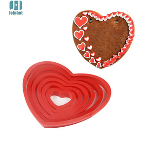 Joinhot 6-Piece Heart Star Flower Cookie Cutter Set Plastic Baking Mold For Cake Decorating - Product Image 2
