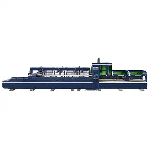 中国制造商特殊型材和开口型材管道激光切割机6M 9m金属管数控激光切割机