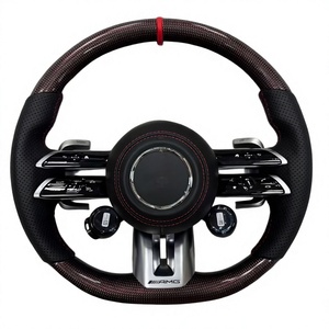 พวงมาลัยสปอร์ตหุ้มหนังคาร์บอนไฟเบอร์สำหรับ Mercedes Benz W177รถเก๋ง V177 B คลาส W247 C W205 AMG GT รุ่นอัพเกรด - Product Image 3