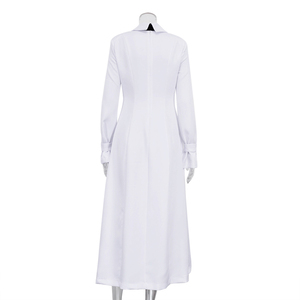 Cravatta a spalla <span class=keywords><strong>con</strong></span> scollo imbottito <span class=keywords><strong>con</strong></span> chiusura a Zip e Design camicie da donna stile autunno <span class=keywords><strong>bianco</strong></span> a manica lunga da donna - Product Image 5