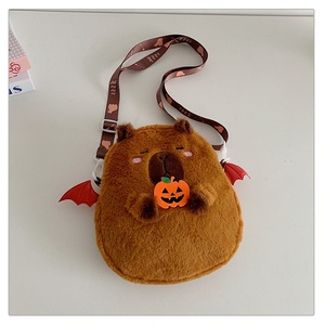 Mochila de Peluche de Capibara Diablo de Halloween, Bolso Estéreo de Dibujos Animados, Unisex, Naranja, Bandolera Transfronteriza - Product Image 2