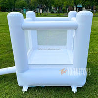 Usine en gros usage domestique oxford enfant en bas âge mini maison de rebond château blanc gonflable pour les enfants amusants