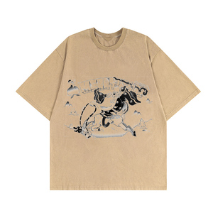 하이 퀄리티 통기성 드롭 숄더 스트리트웨어 체육관 스포츠 대형 면 남성 티셔츠 - Product Image 3