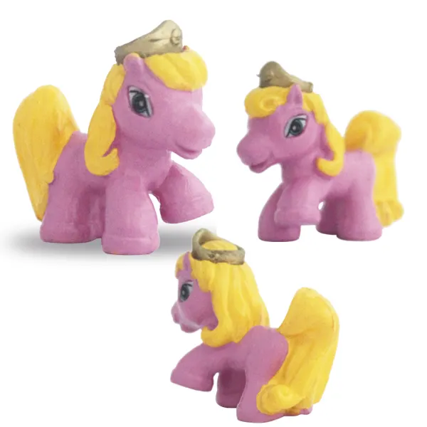 Fabbricazione in fabbrica di plastica rosa pony cavallo giocattolo set per capsula scatola cieca caramelle giocattolo sorpresa uovo portachiavi decorazione