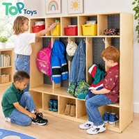 Casiers, casiers à compartiments, crochets, mobilier moderne Montessori pour enfants, armoires en bois pour garderies, organisation de salle de classe personnalisable