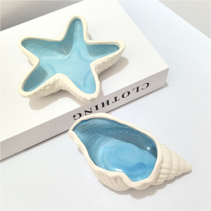 Creative and Unique Ins-Style Elegant Starfish <strong>Shell</strong> Ceramic Home Decor Storage <strong>Ornaments</strong> - Product Image 4