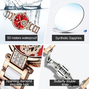 นาฬิกาข้อมือผู้หญิง OUPINKE <span class=keywords><strong>3183</strong></span> แบรนด์หรู ระบบอัตโนมัติ สายเซรามิก แฟชั่น นาฬิกาข้อมือผู้หญิง Relogio Feminino - Product Image 4