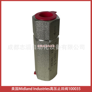 Válvula de Retención de Alta Presión Midland Industries 100035 para Medios Neumáticos y Gases - Product Image 3