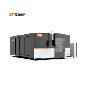 Fully enclosed model with Exchange table fiber Laser Cutting Machines