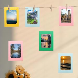 กรอบรูปกระดาษสี<span class=keywords><strong>6</strong></span><span class=keywords><strong>นิ</strong></span>้วแบบทำมือ30ชิ้นพร้อมคลิปขนาดเล็กและ<span class=keywords><strong>เชือก</strong></span><span class=keywords><strong>ป่าน</strong></span>เรซิ่นเคลือบ10สีสำหรับบ้านหอพักสำนักงาน - Product Image 5