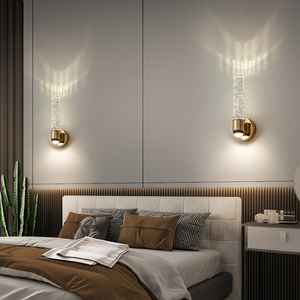 Lámpara de Pared LED de Lujo Moderna Nórdica para Dormitorio de Hotel o Villa, con Pantalla de Tubo de Vidrio y Metal, Decoración de Interiores para el <span class=keywords><strong>Hogar</strong></span> 2024 - Product Image 3