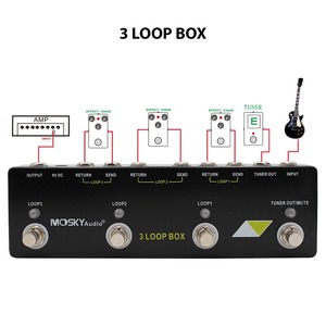 MOSKYAUDIO 3 <span class=keywords><strong>Loop</strong></span> Box Guitar Effect <span class=keywords><strong>Pedal</strong></span> với chức năng lựa chọn kênh True <span class=keywords><strong>Bypass</strong></span> Guitar Effects <span class=keywords><strong>Loop</strong></span> Switcher <span class=keywords><strong>Pedal</strong></span> Channel 6.35mm - Product Image 3