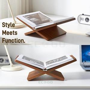 Soporte de Libros de Madera Sólida de Diseño Moderno, Resistente, para Cocina, Escritorio, Exhibición, Lectura, Soporte para Libros Abiertos Extra Grande, para Libros de Cocina - Product Image 6