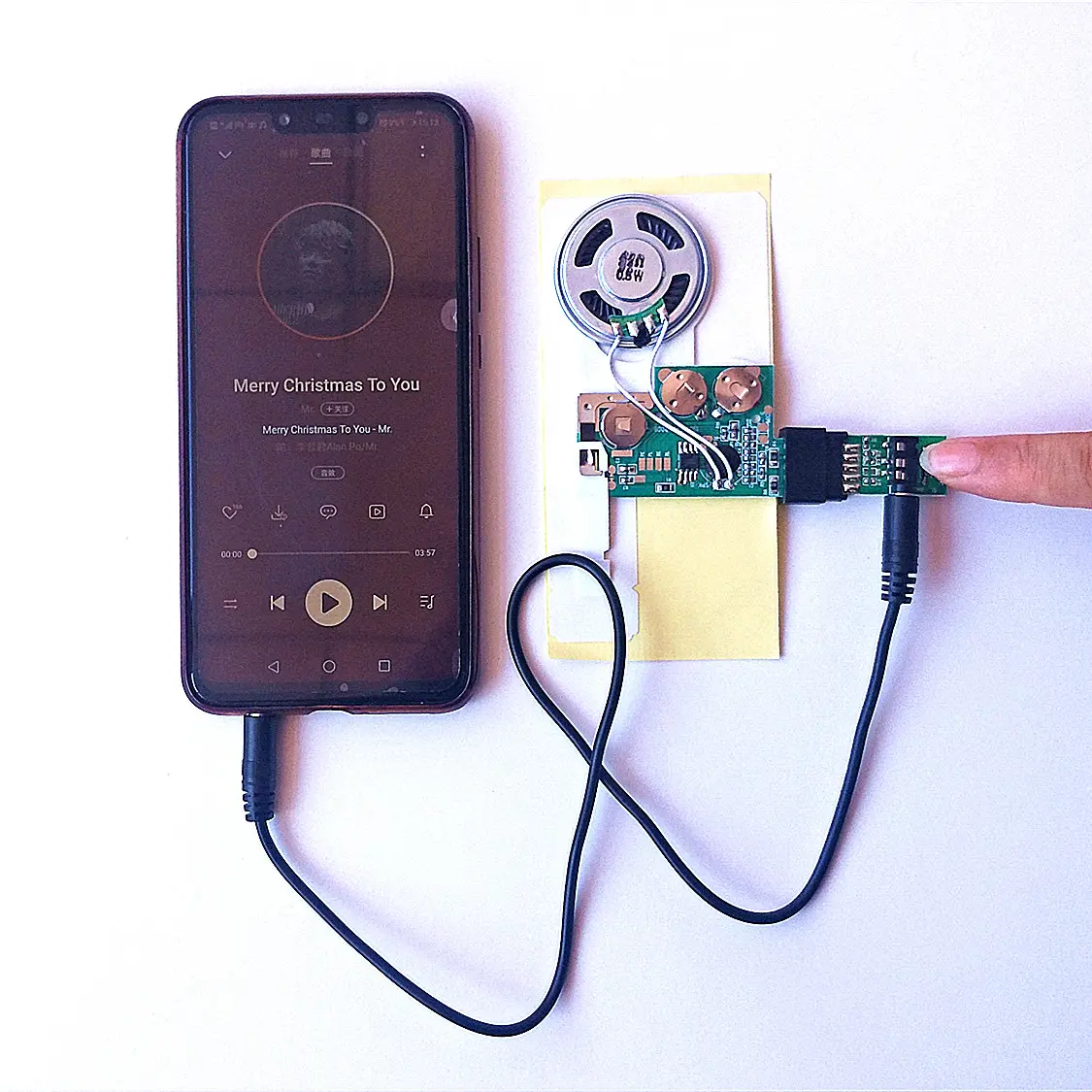 Leer 60 Sekunden Wieder beschreibbares Modul per Audio leitung vom Computer telefon für benutzer definierte DIY-Soundkarte Audio Play Sound File Studio