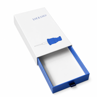 Boîte d'emballage écologique bleue et blanche avec tiroir, logo personnalisé, boîte de capsules nutritionnelles de qualité supérieure, boîte de vitamines et de protéines