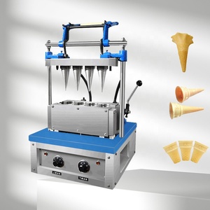 Machine automatique de fabrication et de formage de cornets de gaufres comestibles en acier inoxydable pour crème glacée - Product Image 1