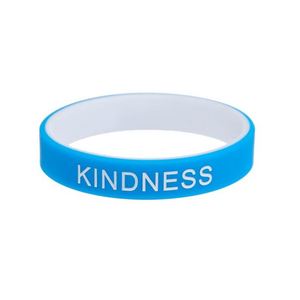 Bracelet en silicone de haute qualité avec inscription 'Good Human Nature MODESTY WISDOM BRAVERY KINDNESS HONESTY' - Product Image 3