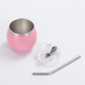 Mini Eggshell Cup Stainless Steel Insulated Tumbler With Straw For Travel - Product Image 3
