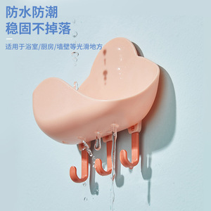 Cloud Shape Storage Hooks Adhesive Wall Mounted Key Organizer For Bathroom Living Room No Drilling Required - Product Image 2