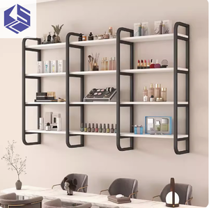 Trực Tuyến Màu Đỏ Treo Tường Lưu Trữ Kệ Vẻ Đẹp Salon Hiển Thị Trường Hợp Cho Mỹ Phẩm Tường Hiển Thị Đứng - Product Image 3