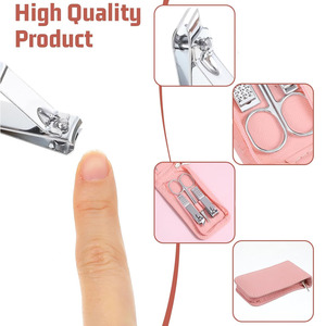 <b>Nail</b> Care Beauty Instruments Set With Stainless Steel <b>Tools</b> For Manicure And Pedicure Cuticle Pusher Beauty Kit In Zippered Case - Product Image 4