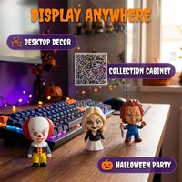 Figurines Chibi d'horreur mignonnes et effrayantes inspirées des films de slasher pour les récompenses de la finition des Escape Rooms - Série de figurines de recharge pour boîte mystère