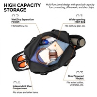 Sac de voyage de sport en gros, imperméable et durable, avec compartiment à chaussures séparé, grande capacité pour hommes