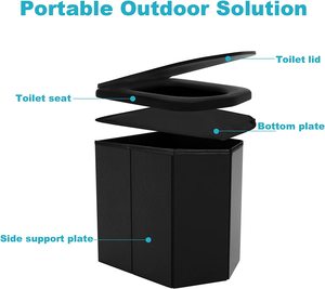 Petite <span class=keywords><strong>toilette</strong></span> de <span class=keywords><strong>camping</strong></span> portable et pliable pour utilisation en extérieur, en voiture, vente en gros, cadeaux d'affaires et promotionnels - Product Image 2